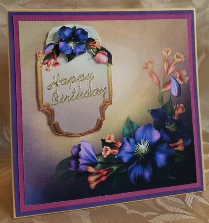 Summer Flowers 7x& Card Front by Deloraine Neubauer