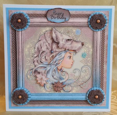 Cardtopper Frozen Wolf 707 by Deloraine Neubauer