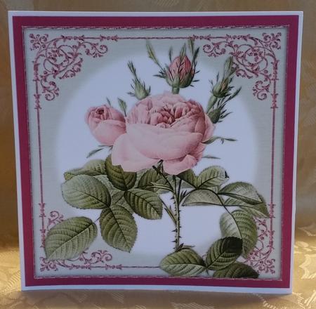 Vintage Rose 8x8 Topper & Embellishments by Deloraine Neubauer