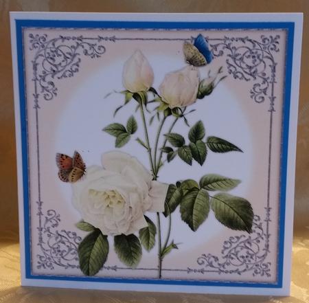 Vintage Rose 8x8 Topper & Embellishments by Deloraine Neubauer