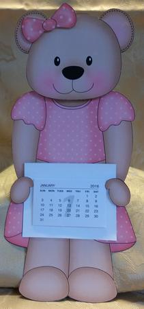 3D on the Shelf Everlasting Calendar Kit - Livvy Bear by Deloraine Neubauer
