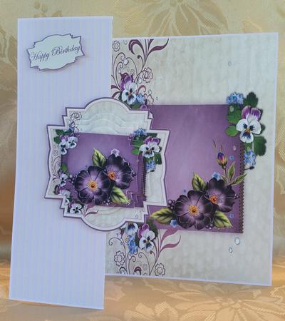 Pansy No Hole Fold Back Card Mini Kit by Deloraine Neubauer