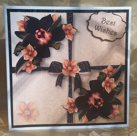 Beautiful Black Orchids 8x8 Quick Topper by Deloraine Neubauer