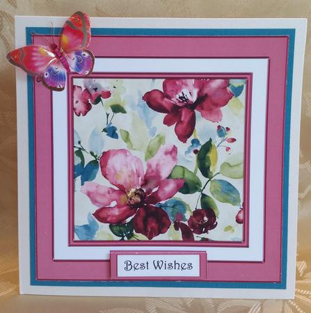 Watercolour Floral in Purple 8x8 Quick Topper by Deloraine Neubauer