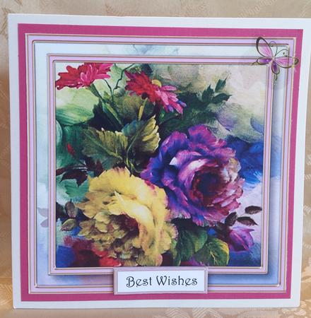Striking Floral in Purple 8x8 Quick Topper by Deloraine Neubauer