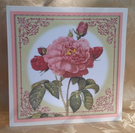 Vintage Rose 8x8 Topper & Embellishments by Deloraine Neubauer