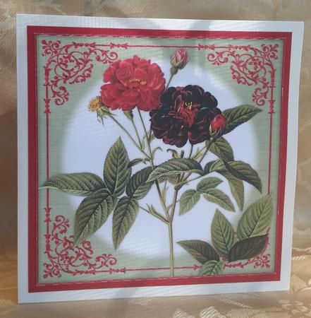Vintage Rose 8x8 Topper & Embellishments by Deloraine Neubauer