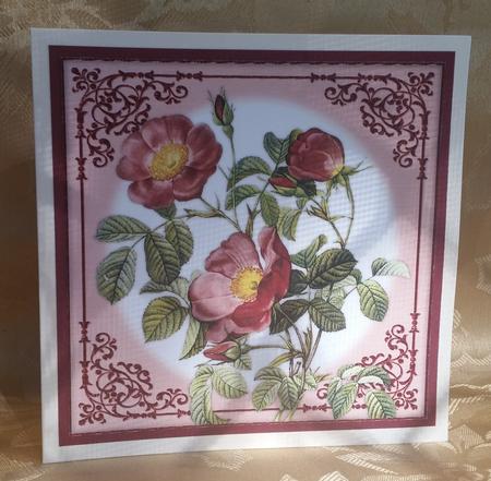 Vintage Rose 8x8 Topper & Embellishments by Deloraine Neubauer