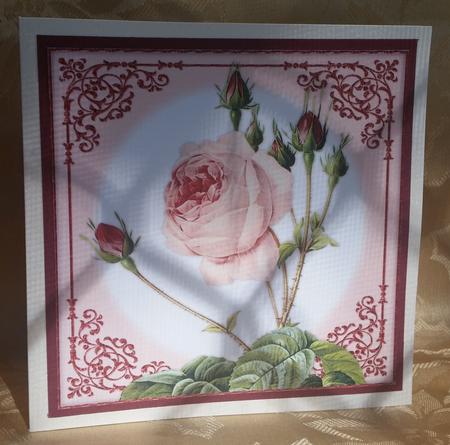 Vintage Rose 8x8 Topper & Embellishments by Deloraine Neubauer