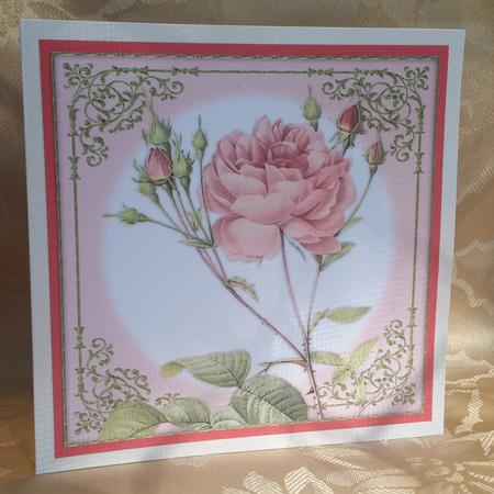 Vintage Rose 8x8 Topper & Embellishments by Deloraine Neubauer