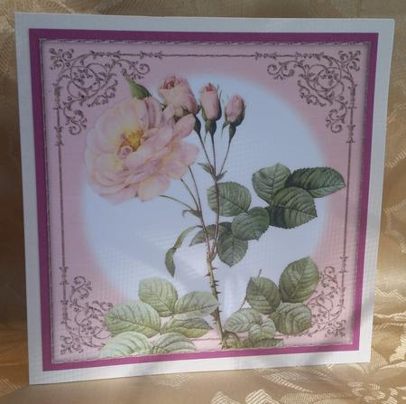 Vintage Rose 8x8 Topper & Embellishments by Deloraine Neubauer