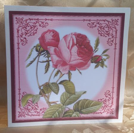 Vintage Rose 8x8 Topper & Embellishments by Deloraine Neubauer