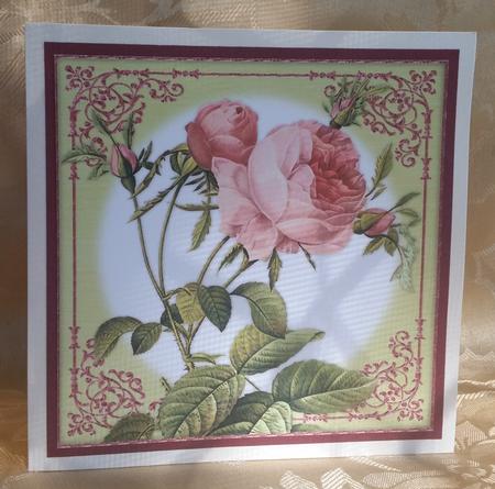 Vintage Rose 8x8 Topper & Embellishments by Deloraine Neubauer