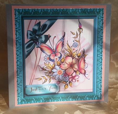 Beautiful Flowers on a Frilled Lace Mat , Green by Deloraine Neubauer