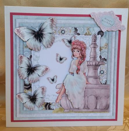 Cardtopper Soft Green Romance 616 by Deloraine Neubauer
