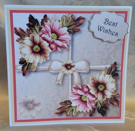 Antique Autumn with Ribbons & Bow 8x8 Quick Topper by Deloraine Neubauer
