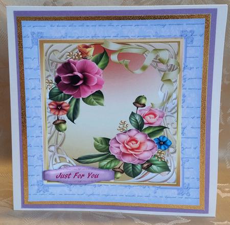 Beautiful Camellias in a Scroll Frame  by Deloraine Neubauer