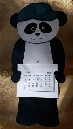 3D on the Shelf Everlasting Calendar Kit - Little Panda Bear by Deloraine Neubauer