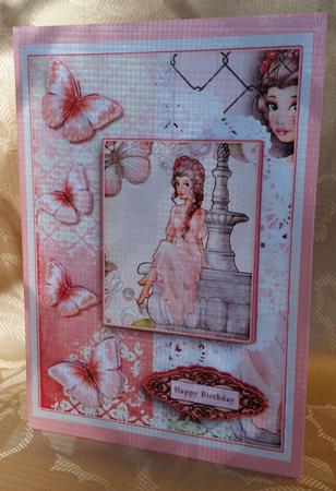 Cardtopper with Matching Envelope Lovely Lady 721 by Deloraine Neubauer
