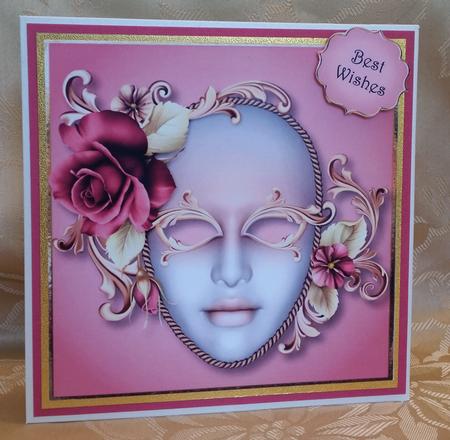 Dusky Rose Masque 8x8 Quick Topper by Deloraine Neubauer