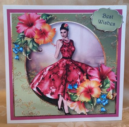 Fashionably Florale in Pink 8x8 Quick Topper by Deloraine Neubauer