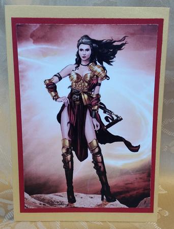 Gina Warrior Princess (red) A4 by Deloraine Neubauer