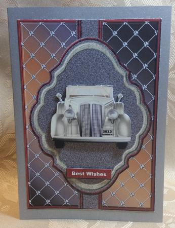 Male Card Viintage Car by Deloraine Neubauer