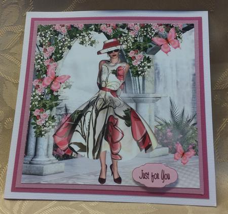 Pink Roses Quick Card by Deloraine Neubauer