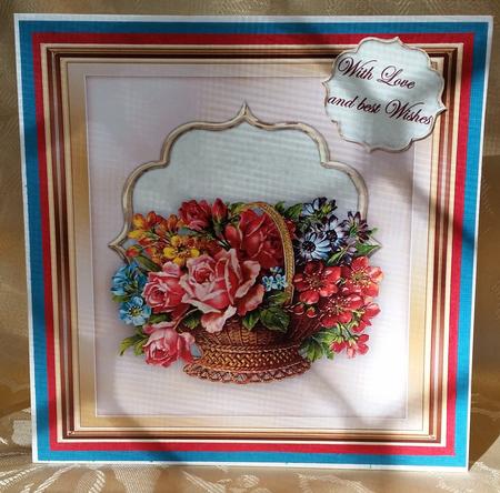 Vintage Flower Basket Topper by Deloraine Neubauer