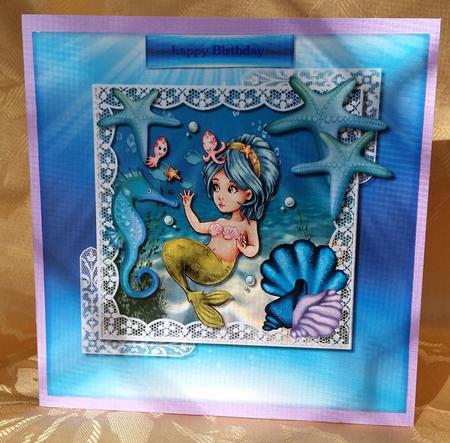 Under the Sea Topper & Tags Birthday Girl 2 by Deloraine Neubauer