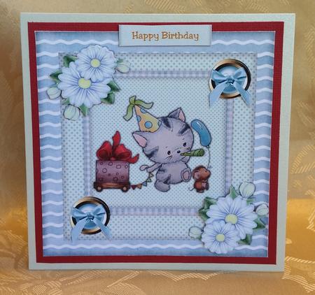 Cute Happy Birthday Card by Deloraine Neubauer