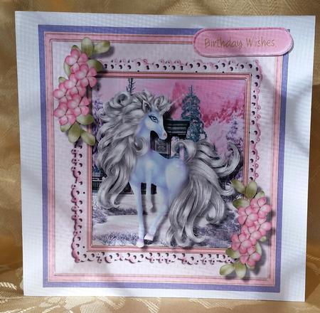 Beautiful Pink Fantasy Unicorn  by Deloraine Neubauer