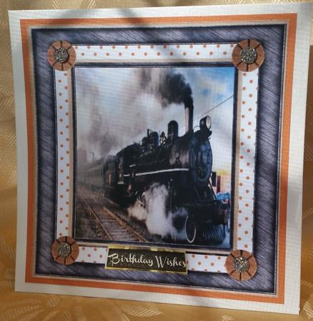 Lovely Steam Train and Coaches  by Deloraine Neubauer