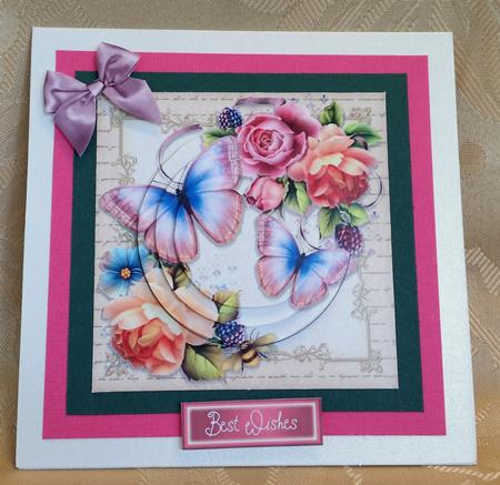 Beautiful Pastel Flowers with Butterflies Pyramid by Deloraine Neubauer