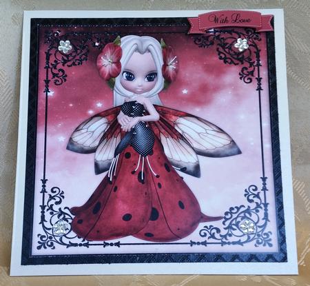 Sweet Flower Fairy 8x8 Topper & Embellishments by Deloraine Neubauer