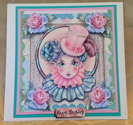 Beautiful Pastel Clown 8x8 Mini Kit by Deloraine Neubauer