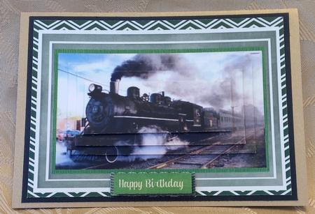 Lovely Steam Train on the Tracks  by Deloraine Neubauer