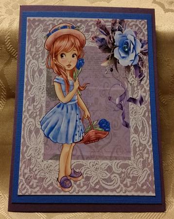 Tulips and Lace Card and Insert by Deloraine Neubauer
