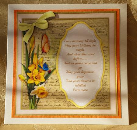 Lovely Birthday or Friendship Greetings  by Deloraine Neubauer