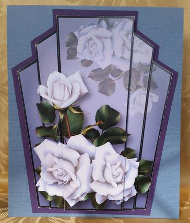 Art Deco Stacker - the White Tudor Rose by Deloraine Neubauer