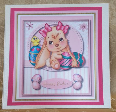 Adorable Pup and the Easter Eggs  by Deloraine Neubauer