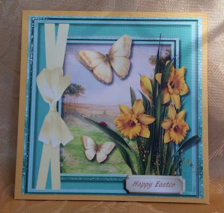 Lovely Daffodils and Golden Butterfyl's by Deloraine Neubauer