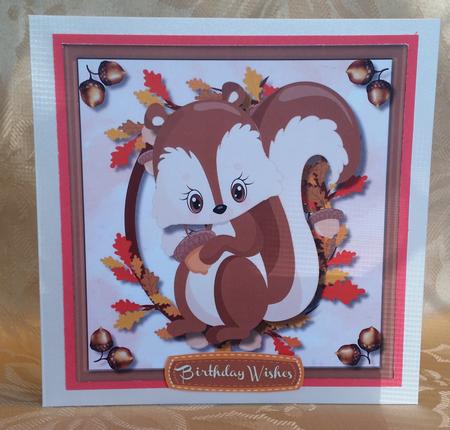 Lovely Woodland Critter Squirrel by Deloraine Neubauer