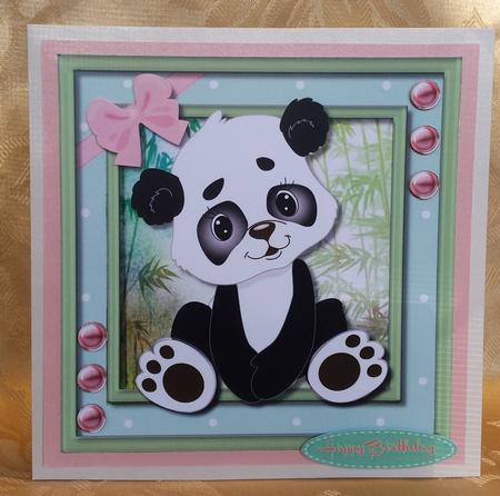 Adorable Pand in the Bamboo by Deloraine Neubauer