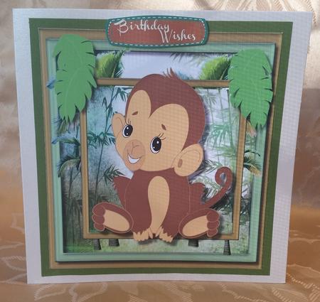 8x8 Adorable Little Monkey  by Deloraine Neubauer