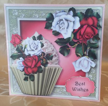 The Tudor Roses Cupcake 8x8 Quick Topper by Deloraine Neubauer