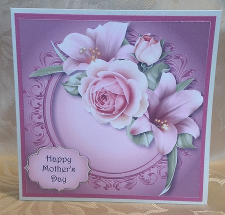 Roses & Lilies 8x8 Quick Topper by Deloraine Neubauer
