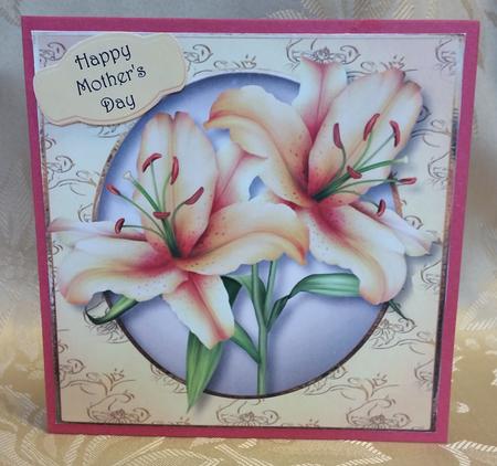 Beautiful Peach Lilies 8x8 Quick Topper by Deloraine Neubauer