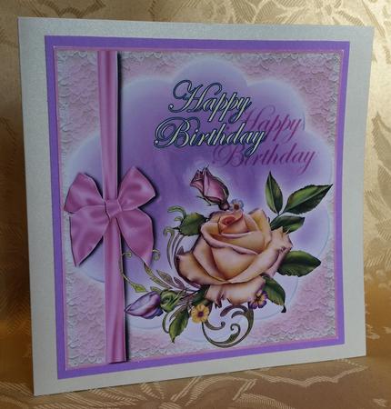 Heritage Rose and Lace for 8x8 #3 by Deloraine Neubauer