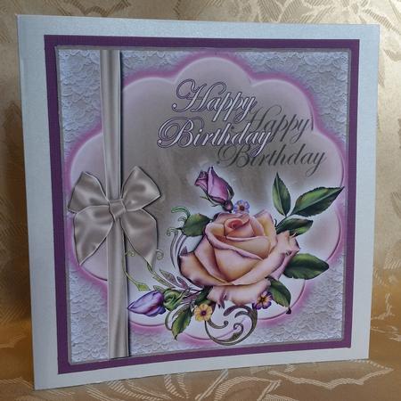 Heritage Rose and Lace for 8x8 #4 by Deloraine Neubauer